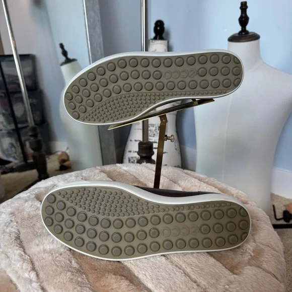 ECCO Soft 7 Brown Leather Zip Ankle Booties Women’s Size 41/ US 10.5 - Like New! - Picture 6 of 9